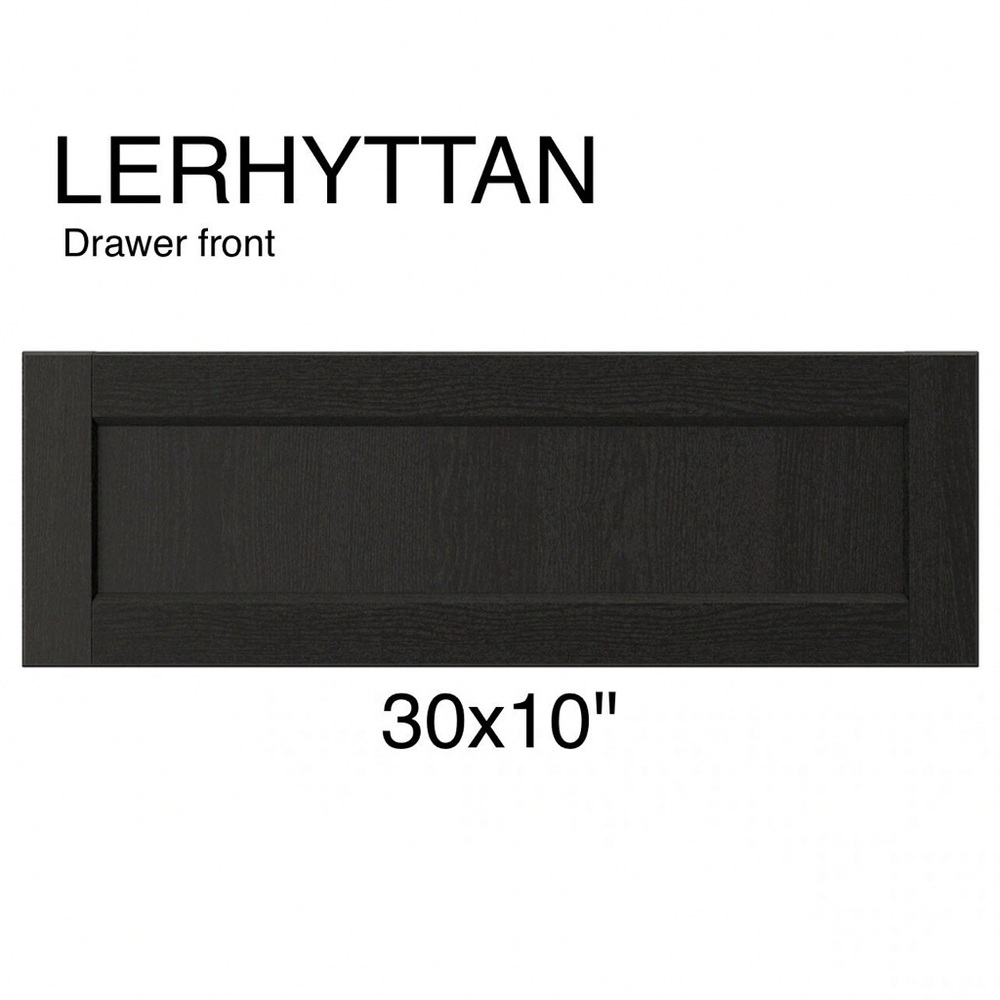 IKEA LERHYTTAN 30x10" Drawer front black stained 403.559.61